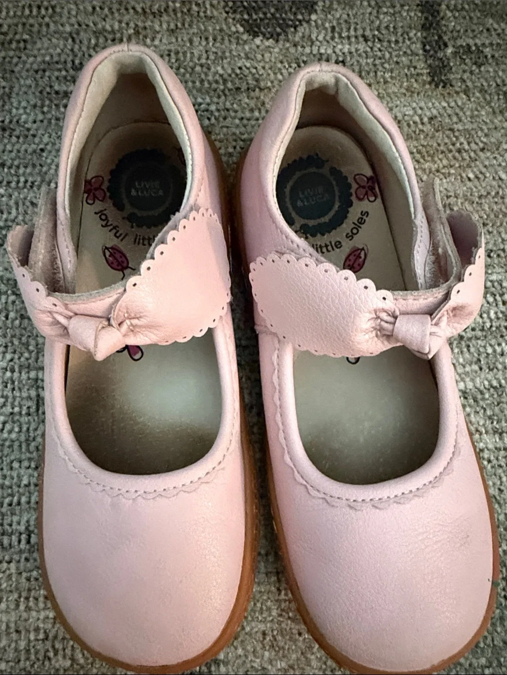 Livie & Luca Girls Pink Bow Mary Jane Kids Shoes